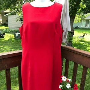 VIRGO Dress Red sleeveless Size 18.
